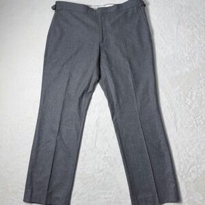 Burberry London Mens Gray Dress Trousers Side Adjusters Made in Italy Size 54